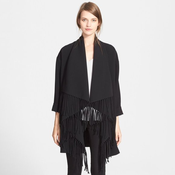 ELIZABETH & JAMES Dolly Fringe Trim Coat - Picture 4 of 11